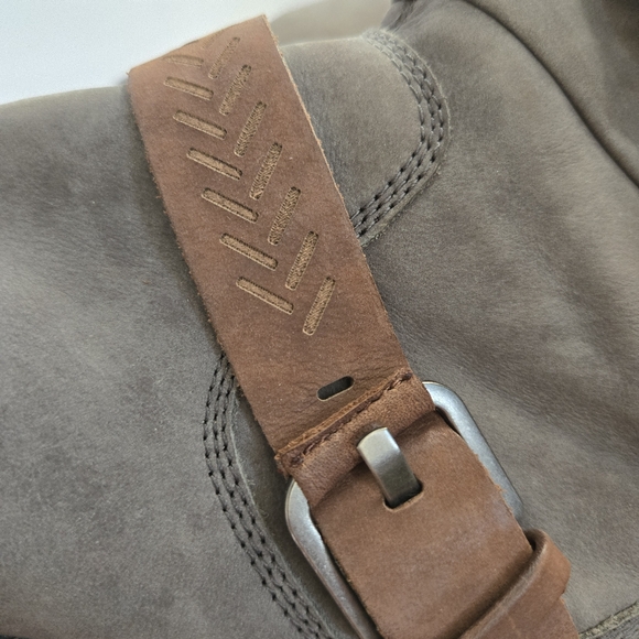 Rockport Cobb Allen Grey leather mid calf Brooke biker moto winter boots Sz 9 - Picture 10 of 10